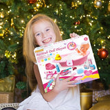 Baby Doll Toys Set, 14 Doll Toys, 25Pcs Dolls Care Toy Playset, Toddlers Toy Doll Set Incl Cradle Crib, High Chair, Milk Bottle, Pacifier, Diaper, Baby Gift for Age 3 4 5 6+ Years Old Girls Boys