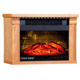 Heat Surge Mini Glo Portable Electric Fireplace Heater, Remote Control